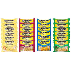 Maruchan Ramen Instant Noodle Soup 24 Packs, 4 Flavors - 6 Pack Creamy Chicken, 6 Pack Roast Beef, 6 Pack Soy Sauce, 6 Pack Chili
