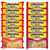 Maruchan Ramen Instant Noodle Soup Variety, 2 Flavors - 6 Packs Beef & 6 Packs Roast Beef, 3 Ounce Single Servings