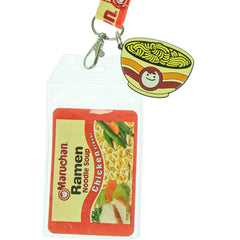 Maruchan Ramen Noodles Lanyard ID Badge Holder With Rubber Charm Pendant