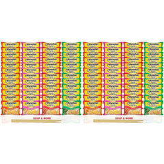Maruchan 96 Count Asst Ramen Instant Noodle Soup Packs- 24 Chicken, 24 Shrimp, 24 Beef & 24 Chili Flavors Lunch/Dinner Variety