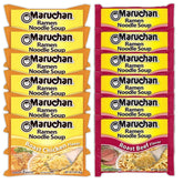 Maruchan Ramen Instant Noodle Soup Variety, 2 Flavors - 6 Packs Chicken & 6 Packs Roast Beef, 3 Ounce Single Servings