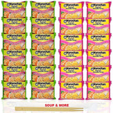 Maruchan Ramen Instant Noodle Soup Variety, 2 Flavors - 12 Packs Lime Chili Shrimp & 12 Packs Chili