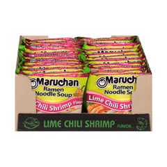 Maruchan 24pk Lime Chili Shrimp, Instant Ramen Noodles, Ready to Eat Meals, 3 Oz Packets