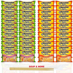 Maruchan Ramen Instant Noodle Soup - 2 Flavors - 24 Packs Lime Chili Shrimp & 24 Packs Chicken