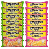 Maruchan Ramen Instant Noodle Soup Variety, 2 Flavors - 6 Packs Lime Chili Shrimp & 6 Packs Chili, 3 Ounce Single Servings
