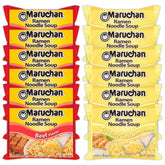 Maruchan Ramen Instant Noodle Soup Variety, 2 Flavors - 6 Packs Beef & 6 Packs Creamy Chicken, 3 Ounce Single Servings