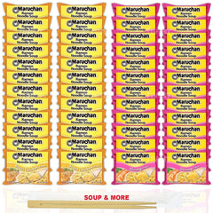 Maruchan Ramen Instant Noodle Soup - 2 Flavors - 24 Packs Roast Chicken & 24 Packs Shrimp