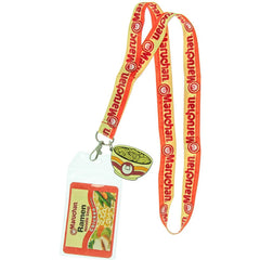 Maruchan Ramen Noodles Lanyard ID Badge Holder With Rubber Charm Pendant