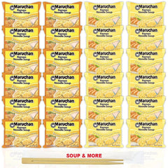 Maruchan Ramen Instant Noodle Soup Variety, 2 Flavors - 12 Roast Chicken & 12 Packs Creamy Chicken