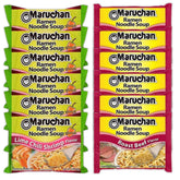 Maruchan Ramen Instant Noodle Soup Variety, 2 Flavors - 6 Packs Lime Chili Shrimp & 6 Packs Roast Beef, 3 Ounce Single Servings