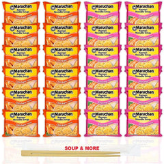 Maruchan Ramen Instant Noodle Soup Variety, 2 Flavors - 12 Packs Chicken & 12 Packs Shrimp