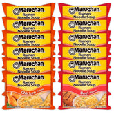Maruchan Ramen Instant Noodle Soup Variety, 2 Flavors - 6 Packs Chicken & 6 Packs Beef, 3 Ounce Single Servings
