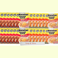4 set- Maruchan Ramen Cup Noodles Instant 24 Count - 12 Beef cups & 12 Chicken cups , 2 Flavors