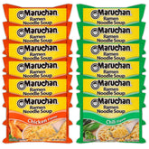 Maruchan Ramen Instant Noodle Soup Variety, 2 Flavors - 6 Packs Chicken & 6 Packs Chili, 3 Ounce Single Servings