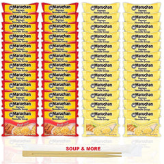 Maruchan Ramen Instant Noodle Soup - 2 Flavors - 24 Packs Beef & 24 Packs Creamy Chicken