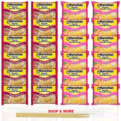 Maruchan Ramen Instant Noodle Soup Variety, 2 Flavors - 12 Packs Roast Beef & 12 Packs Shrimp