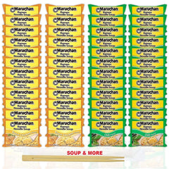 Maruchan Ramen Instant Noodle Soup - 2 Flavors - 24 Packs Roast Chicken & 24 Packs Chili