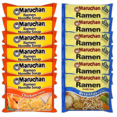 Maruchan Ramen Instant Noodle Soup Variety, 2 Flavors - 6 Packs Chicken & 6 Packs Soy Sauce, 3 Ounce Single Servings