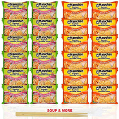 Maruchan Ramen Instant Noodle Soup Variety, 2 Flavors - 12 Packs Lime Chili Shrimp & 12 Packs Chicken