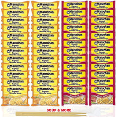 Maruchan Ramen Instant Noodle Soup - 2 Flavors - 24 Packs Roast Chicken & 24 Packs Roast Beef