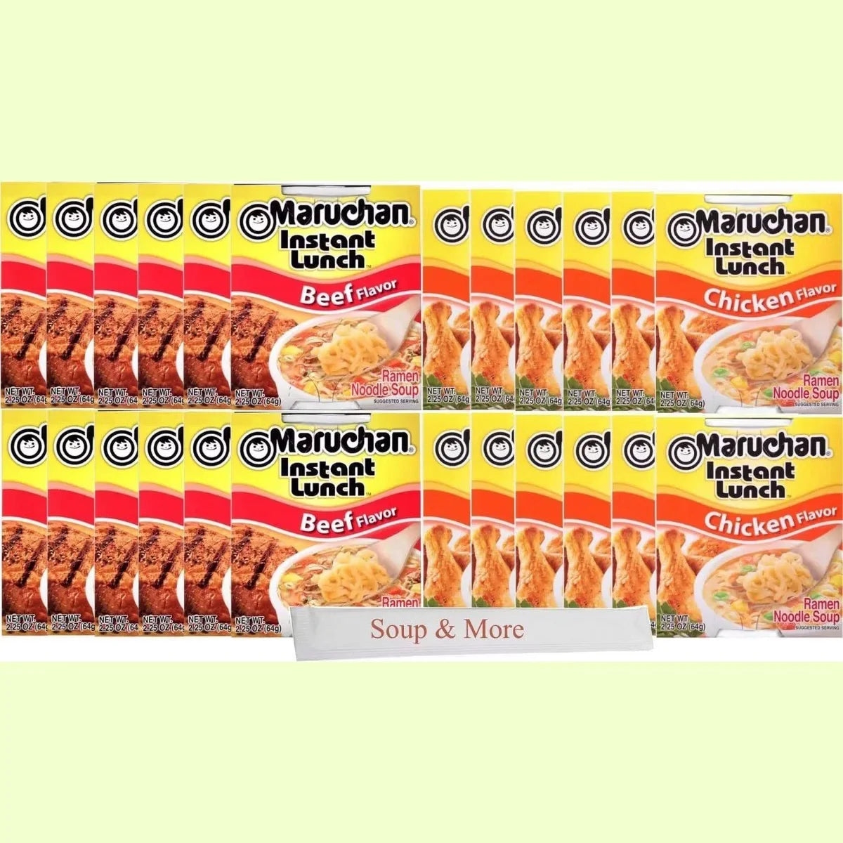 3 set- Maruchan Ramen Cup Noodles Instant 24 Count - 12 Beef cups & 12 Chicken cups , 2 Flavors