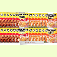 3 set- Maruchan Ramen Cup Noodles Instant 24 Count - 12 Beef cups & 12 Chicken cups , 2 Flavors