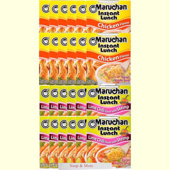 Maruchan Ramen Instant Cup Noodles 24 Count - 12 Chicken Flavor & 12 Lime Chili Shrimp Flavor , 2 Flavors