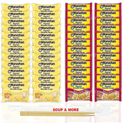 Maruchan Ramen Instant Noodle Soup - 2 Flavors - 24 Packs Creamy Chicken & 24 Packs Roast Beef
